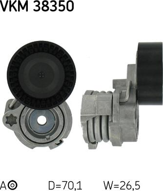 SKF VKM 38350 - Ролик, поликлиновый ремень unicars.by