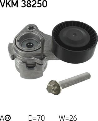 SKF VKM 38250 - Ролик, поликлиновый ремень unicars.by