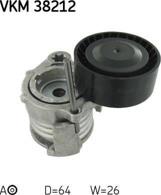 SKF VKM 38212 - Ролик, поликлиновый ремень unicars.by