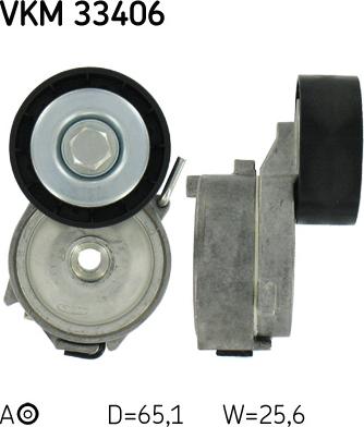 SKF VKM 33406 - Ролик, поликлиновый ремень unicars.by