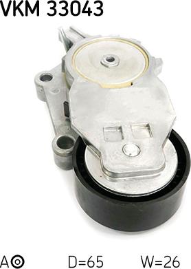 SKF VKM 33043 - Ролик, поликлиновый ремень unicars.by