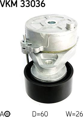 SKF VKM 33036 - Ролик, поликлиновый ремень unicars.by