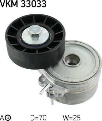 SKF VKM 33033 - Ролик, поликлиновый ремень unicars.by