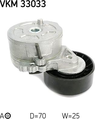 SKF VKM 33033 - Ролик, поликлиновый ремень unicars.by