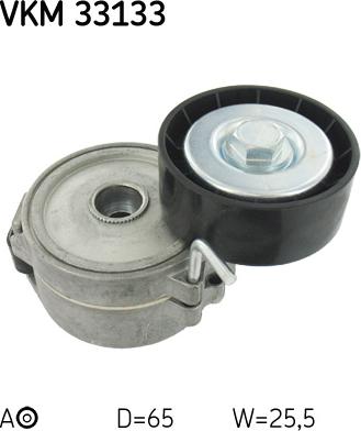 SKF VKM 33133 - Ролик, поликлиновый ремень unicars.by