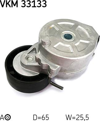 SKF VKM 33133 - Ролик, поликлиновый ремень unicars.by