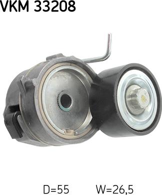 SKF VKM 33208 - Ролик, поликлиновый ремень unicars.by