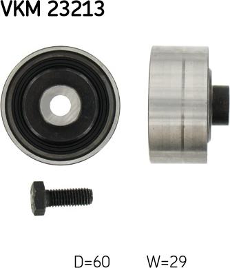 SKF VKM 23213 - Направляющий ролик, зубчатый ремень ГРМ unicars.by