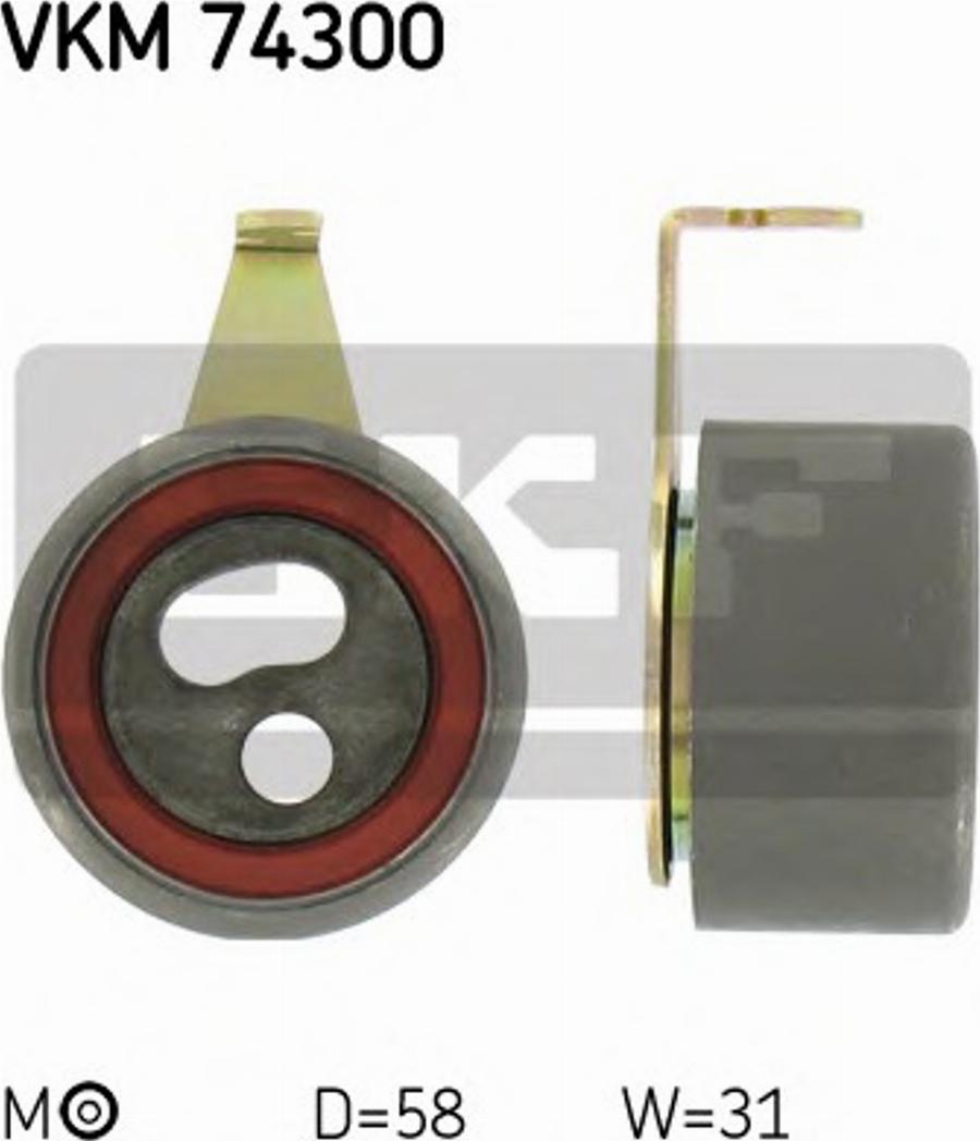 SKF VKM 74300 - Натяжной ролик, зубчатый ремень ГРМ unicars.by