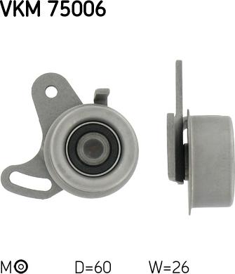 SKF VKM 75006 - Натяжной ролик, зубчатый ремень ГРМ unicars.by