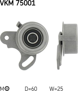 SKF VKM 75001 - Натяжной ролик, зубчатый ремень ГРМ unicars.by