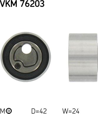 SKF VKM 76203 - Натяжной ролик, зубчатый ремень ГРМ unicars.by