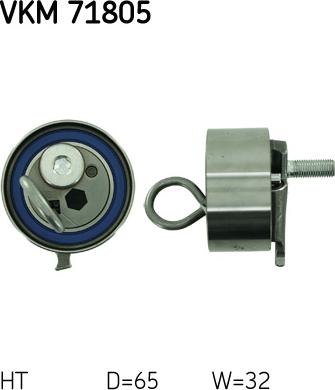 SKF VKM 71805 - Натяжной ролик, зубчатый ремень ГРМ unicars.by