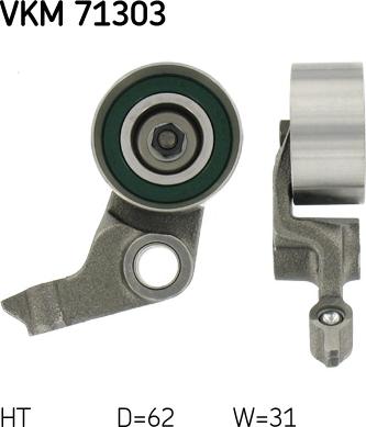 SKF VKM 71303 - Натяжной ролик, зубчатый ремень ГРМ unicars.by