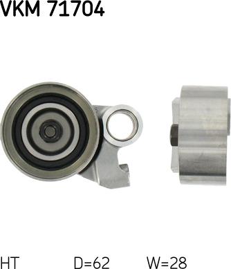 SKF VKM 71704 - Натяжной ролик, зубчатый ремень ГРМ unicars.by