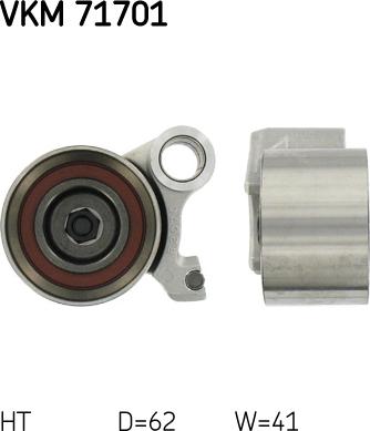 SKF VKM 71701 - Натяжной ролик, зубчатый ремень ГРМ unicars.by