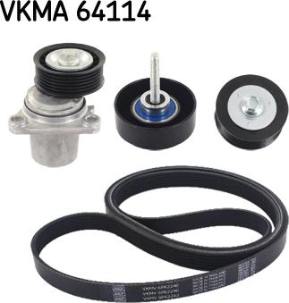 SKF VKMA 64114 - Поликлиновый ременный комплект unicars.by