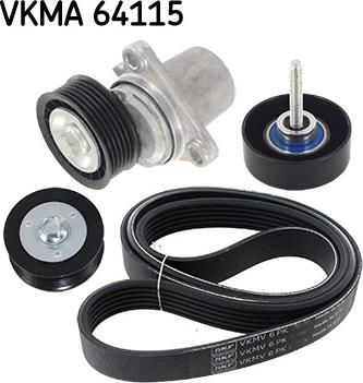 SKF VKMA 64115 - Поликлиновый ременный комплект unicars.by