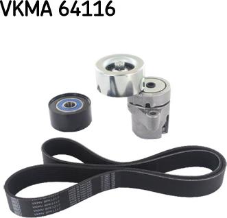 SKF VKMA 64116 - Поликлиновый ременный комплект unicars.by