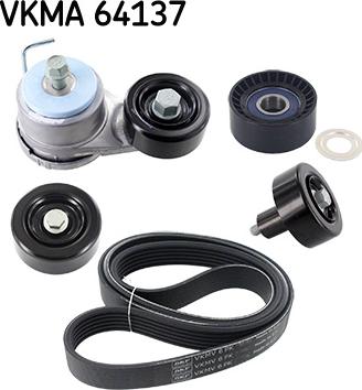 SKF VKMA 64137 - Поликлиновый ременный комплект unicars.by