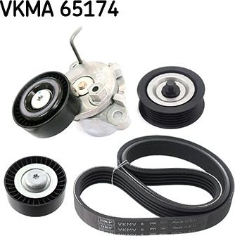 SKF VKMA 65174 - Поликлиновый ременный комплект unicars.by