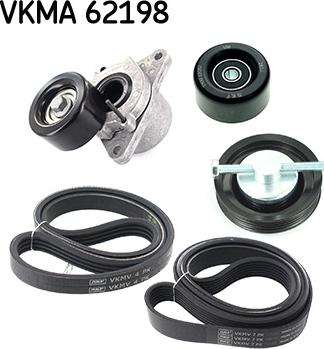 SKF VKMA 62198 - Поликлиновый ременный комплект unicars.by