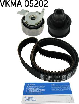 SKF VKMA 05202 - Комплект зубчатого ремня ГРМ unicars.by