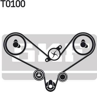 SKF VKMA 01201 - Комплект зубчатого ремня ГРМ unicars.by