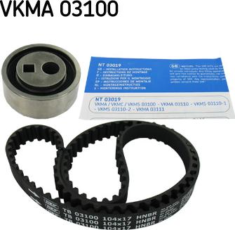 SKF VKMA 03100 - Комплект зубчатого ремня ГРМ unicars.by