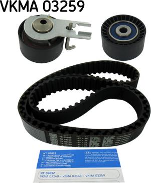 SKF VKMA 03259 - Комплект зубчатого ремня ГРМ unicars.by