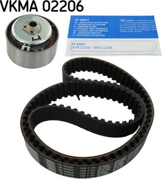 SKF VKMA 02206 - Комплект зубчатого ремня ГРМ unicars.by