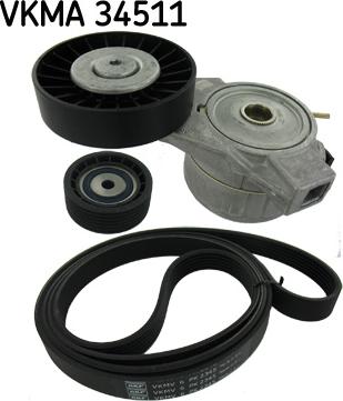 SKF VKMA 34511 - Поликлиновый ременный комплект unicars.by