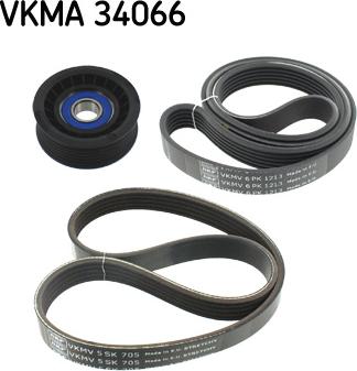 SKF VKMA 34066 - Поликлиновый ременный комплект unicars.by