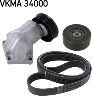 SKF VKMA 34000 - Поликлиновый ременный комплект unicars.by