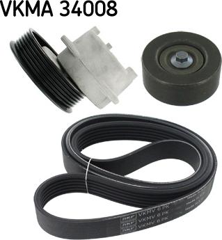 SKF VKMA 34008 - Поликлиновый ременный комплект unicars.by