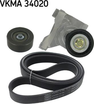 SKF VKMA 34020 - Поликлиновый ременный комплект unicars.by