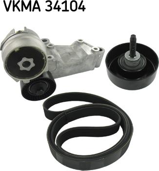 SKF VKMA 34104 - Поликлиновый ременный комплект unicars.by