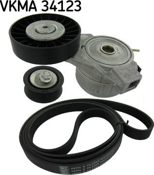 SKF VKMA 34123 - Поликлиновый ременный комплект unicars.by