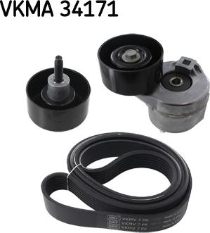 SKF VKMA 34171 - Поликлиновый ременный комплект unicars.by