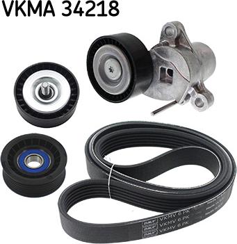 SKF VKMA 34218 - Поликлиновый ременный комплект unicars.by