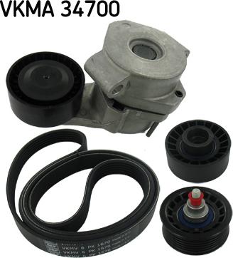 SKF VKMA 34700 - Поликлиновый ременный комплект unicars.by