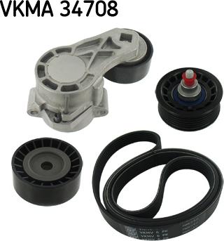 SKF VKMA 34708 - Поликлиновый ременный комплект unicars.by