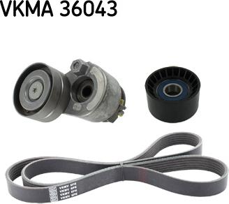 SKF VKMA 36043 - Поликлиновый ременный комплект unicars.by