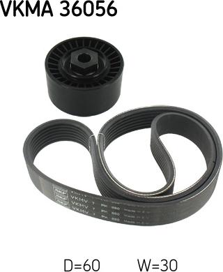 SKF VKMA 36056 - Поликлиновый ременный комплект unicars.by