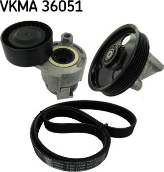 SKF VKMA 36051 - Поликлиновый ременный комплект unicars.by