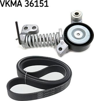 SKF VKMA 36151 - Поликлиновый ременный комплект unicars.by