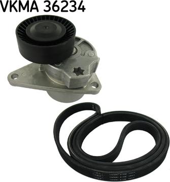 SKF VKMA 36234 - Поликлиновый ременный комплект unicars.by