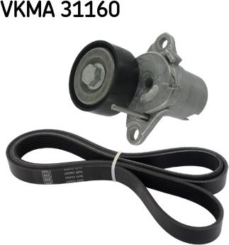 SKF VKMA 31160 - Поликлиновый ременный комплект unicars.by