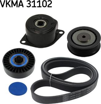 SKF VKMA 31102 - Поликлиновый ременный комплект unicars.by