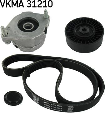 SKF VKMA 31210 - Поликлиновый ременный комплект unicars.by